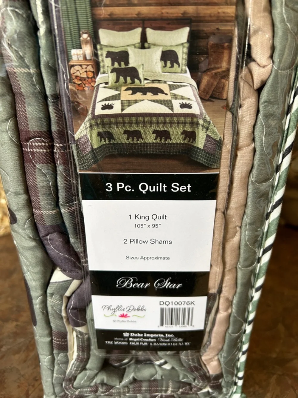 Virah Bella Bear Star Lightweight 3Piece King Quilt Set